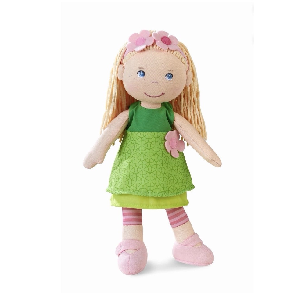 HABA Mali 12" Soft Doll Lilli & Friends Plush Blonde Blue Eyes Machine Washable
